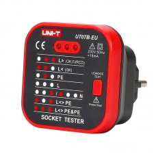 Tinklo 220V lizdo testeris RCD UNI-T UT07B 